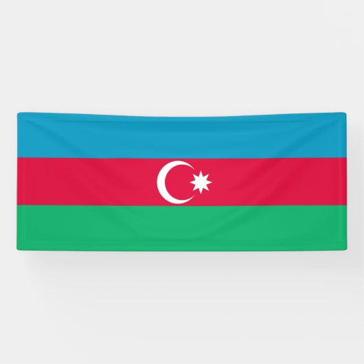 Patriottische Azerbeidzjaanse vlag Spandoek (Horizontaal)