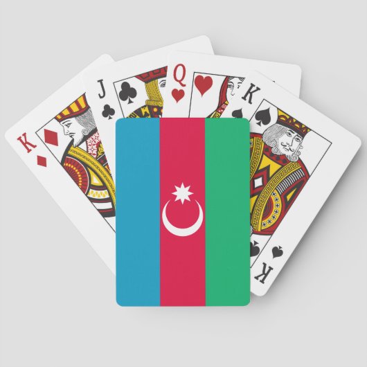 Patriottische Azerbeidzjaanse Vlag Speelkaarten (Achterkant)