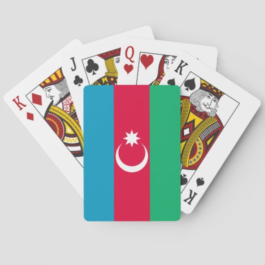 Patriottische Azerbeidzjaanse vlag Speelkaarten (Achterkant)