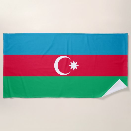 Patriottische Azerbeidzjaanse vlag Strandlaken (Voorkant)
