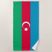 Patriottische Azerbeidzjaanse vlag Strandlaken (Voorkant)