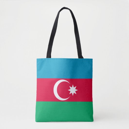 Patriottische Azerbeidzjaanse vlag Tote Bag (Voorkant)