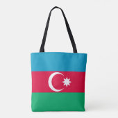 Patriottische Azerbeidzjaanse vlag Tote Bag (Achterkant)