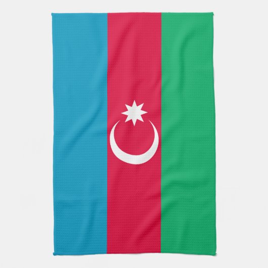 Patriottische Azerbeidzjan Flag Kitchen Towel Theedoek (Verticaal)