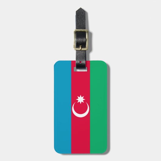 Patriottische Azerbeidzjan vlag Bagagelabel (Voorkant verticaal)