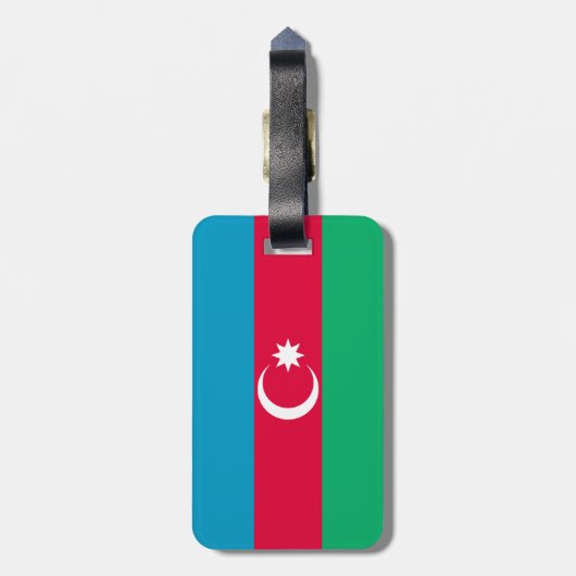 Patriottische Azerbeidzjan vlag Bagagelabel (Achterkant verticaal)
