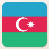 Patriottische Azerbeidzjan vlag Kartonnen Onderzetters (Voorkant)
