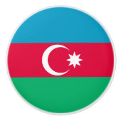 Patriottische Azerbeidzjan vlag Keramische Knop (Voorkant)
