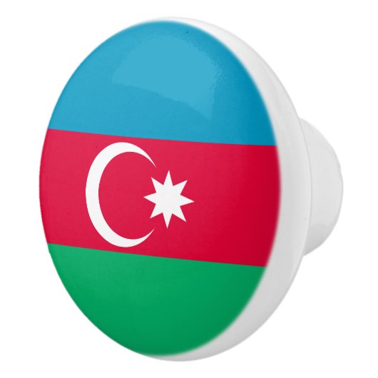 Patriottische Azerbeidzjan vlag Keramische Knop (Rechts)