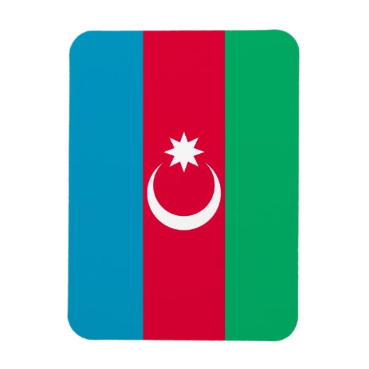 Patriottische Azerbeidzjan vlag Magneet (Verticaal)