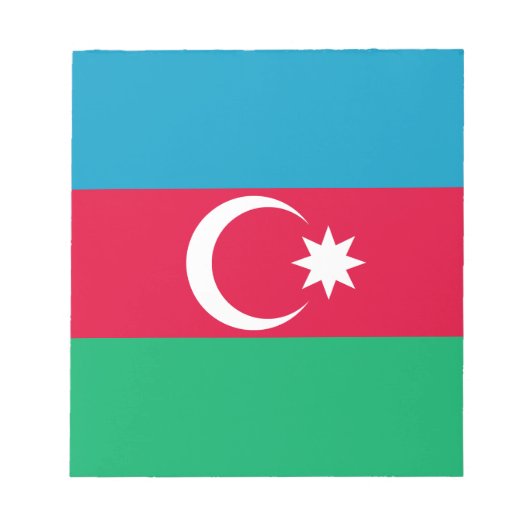 Patriottische Azerbeidzjan vlag Notitieblok (Voorkant)