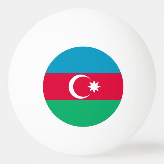 Patriottische Azerbeidzjan vlag Pingpongbal (Voorkant)