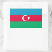 Patriottische Azerbeidzjan vlag Rechthoekige Sticker (Tas)