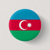 Patriottische Azerbeidzjan vlag Ronde Button 3,2 Cm (Voorkant)