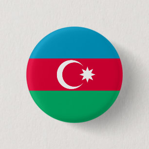 Patriottische Azerbeidzjan vlag Ronde Button 3,2 Cm