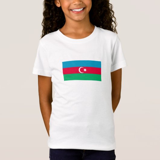 Patriottische Azerbeidzjan vlag T-shirt (Voorkant)