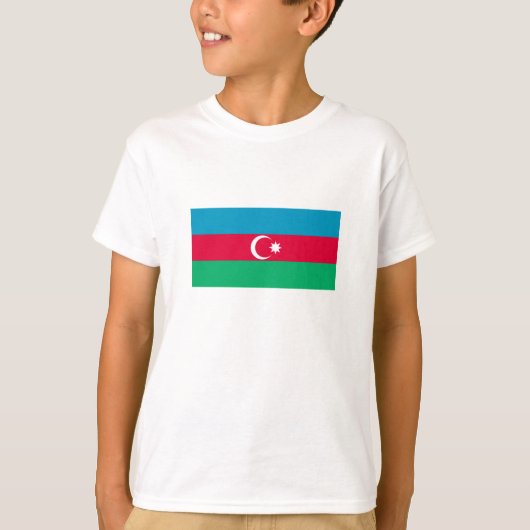 Patriottische Azerbeidzjan Vlag T-Shirt (Voorkant)