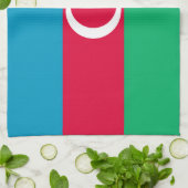 Patriottische Azerbeidzjan vlag Theedoek (Gevouwen)