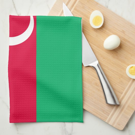 Patriottische Azerbeidzjan vlag Theedoek (Quarter Fold)