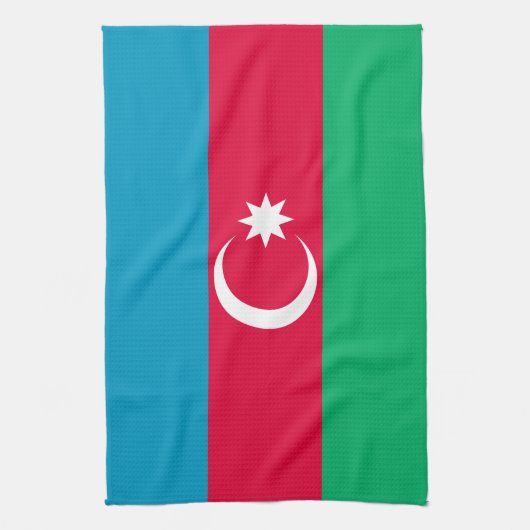 Patriottische Azerbeidzjan vlag Theedoek (Verticaal)