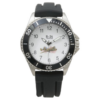 Patriottische B-24 Liberator WW2 Zware bommenwerpe Horloge
