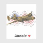 Patriottische B-24 Liberator WW2 Zware bommenwerpe Sticker (Vel)