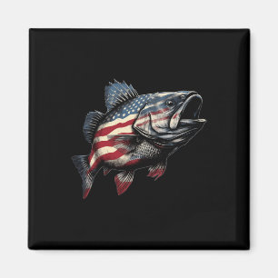 Patriottische B Visserij Amerikaanse Vlag Visser K Magneet