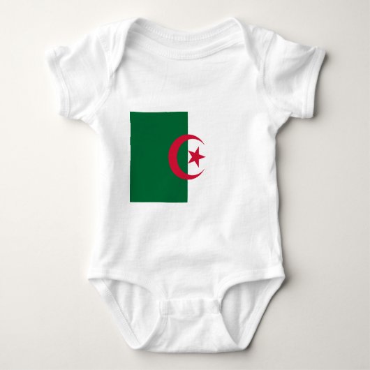 Patriottische baby bodysuit met Algerijnse vlag (Voorkant)