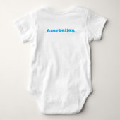 Patriottische baby bodysuit met Azerbeidzjan (Achterkant)
