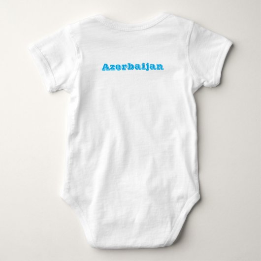 Patriottische baby bodysuit met Azerbeidzjan (Achterkant)