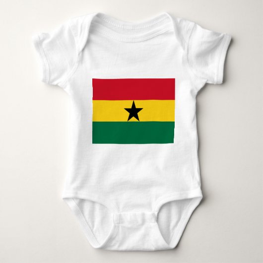 Patriottische baby bodysuit met Ghanese vlag (Voorkant)