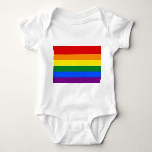Patriottische baby bodysuit met Pride vlag LGBT (Voorkant)
