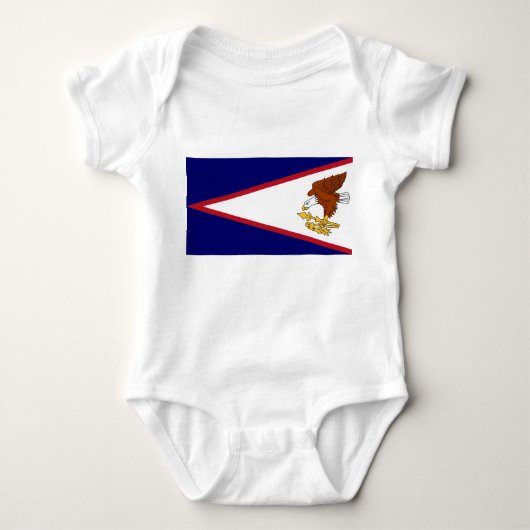 Patriottische baby bodysuit met vlag Amerikaans-Sa (Voorkant)