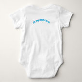 Patriottische baby bodysuit met vlag Argentinië (Achterkant)
