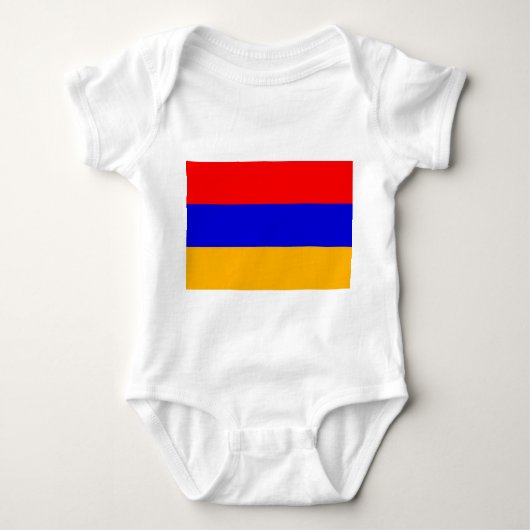 Patriottische baby bodysuit met vlag Armenië (Voorkant)