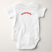 Patriottische baby bodysuit met vlag Armenië (Achterkant)