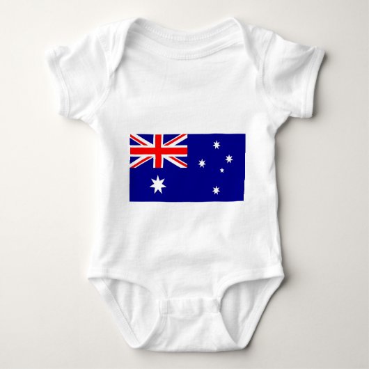 Patriottische baby bodysuit met vlag Australië (Voorkant)