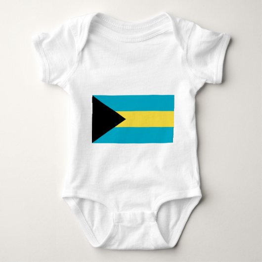 Patriottische baby bodysuit met vlag Bahama's (Voorkant)