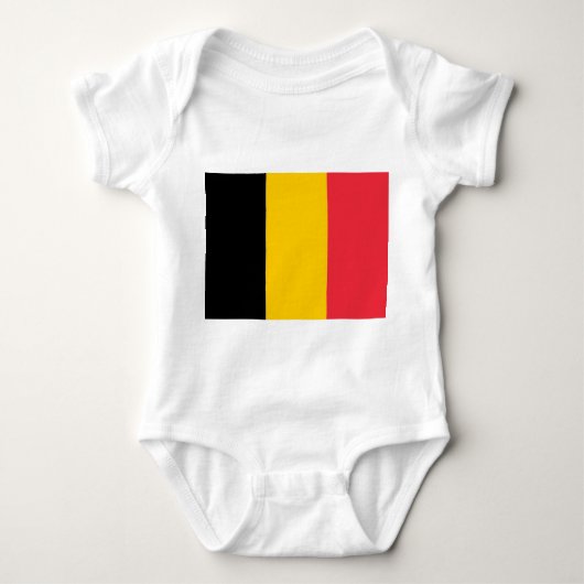 Patriottische baby bodysuit met vlag België (Voorkant)