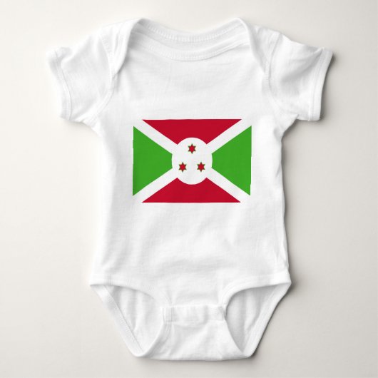 Patriottische baby bodysuit met vlag Burundi (Voorkant)