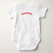 Patriottische baby bodysuit met vlag Canada (Achterkant)