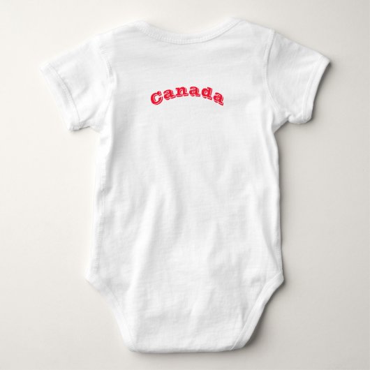 Patriottische baby bodysuit met vlag Canada (Achterkant)
