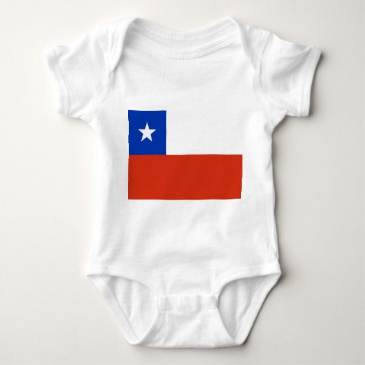 Patriottische baby bodysuit met vlag Chili (Voorkant)