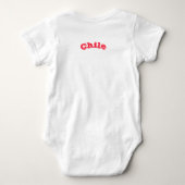 Patriottische baby bodysuit met vlag Chili (Achterkant)