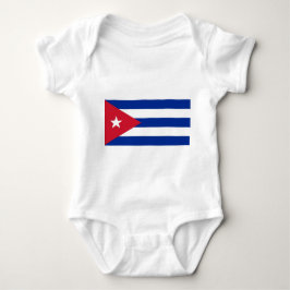 Patriottische baby bodysuit met vlag Cuba
