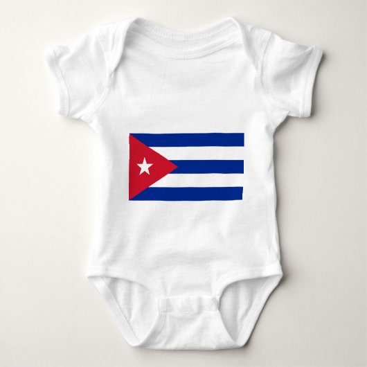 Patriottische baby bodysuit met vlag Cuba (Voorkant)
