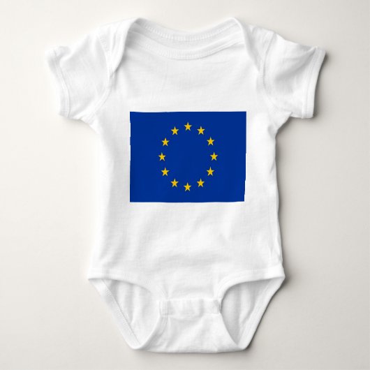 Patriottische baby bodysuit met vlag Europa (Voorkant)