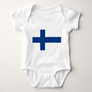 Patriottische baby bodysuit met vlag Finland