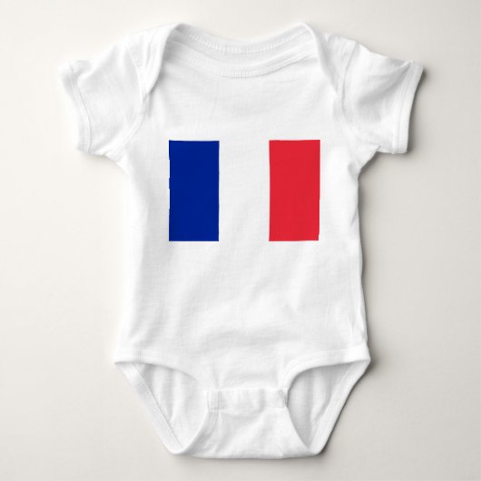 Patriottische baby bodysuit met vlag Frankrijk (Voorkant)