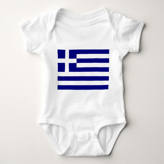 Patriottische baby bodysuit met vlag Griekenland (Voorkant)
